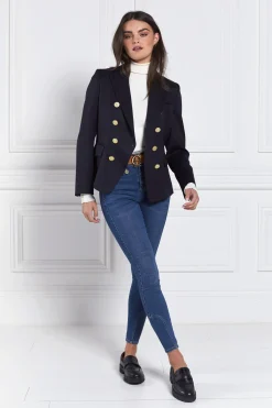 Holland Cooper Blazers|Jackets-Knightsbridge Blazer Navy Barathea