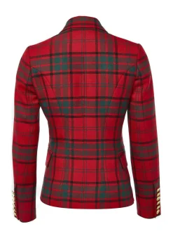 Holland Cooper Blazers|In Stock Tailoring-Knightsbridge Blazer Red Tartan