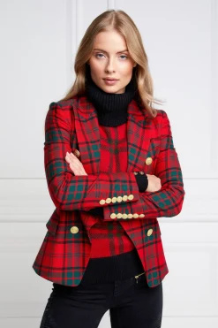 Holland Cooper Blazers|In Stock Tailoring-Knightsbridge Blazer Red Tartan
