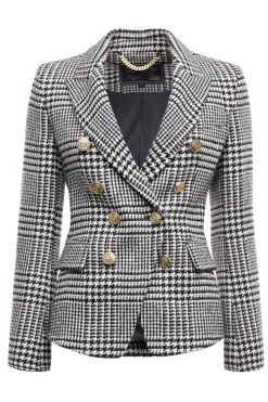 Holland Cooper Blazers|Jackets-Knightsbridge Blazer Large Scale Prince Of Wales Mono