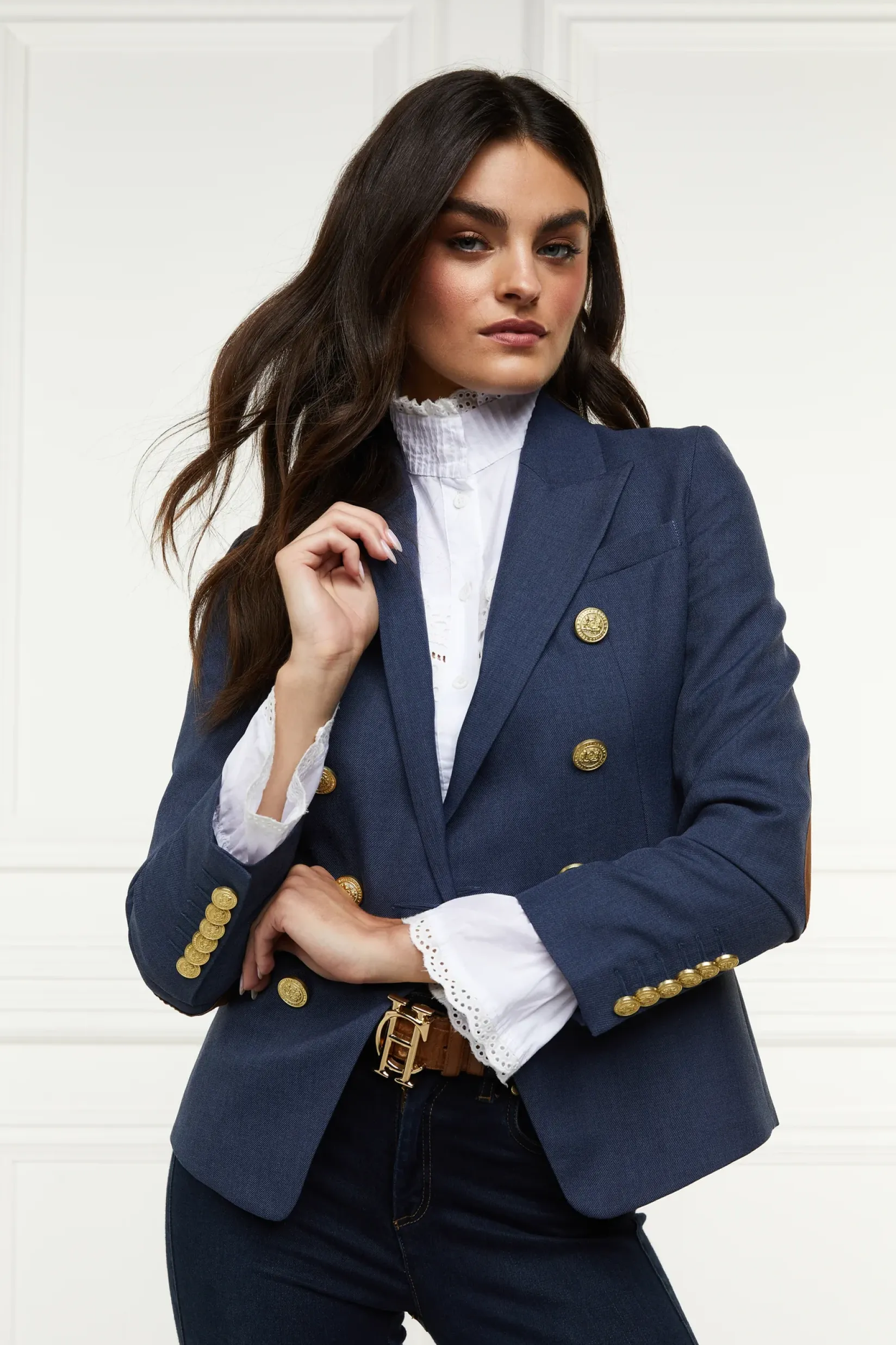 Holland Cooper Blazers|Jackets-Knightsbridge Blazer Denim