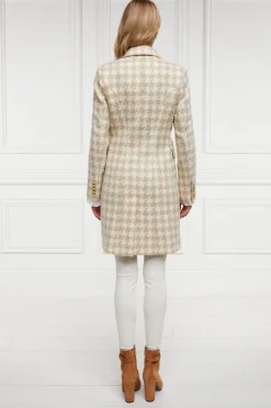 Holland Cooper Coats|In Stock Tailoring-Knightsbridge Coat Camel Houndstooth