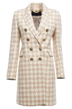 Holland Cooper Coats|In Stock Tailoring-Knightsbridge Coat Camel Houndstooth