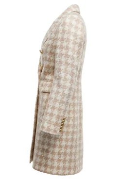 Holland Cooper Coats|In Stock Tailoring-Knightsbridge Coat Camel Houndstooth
