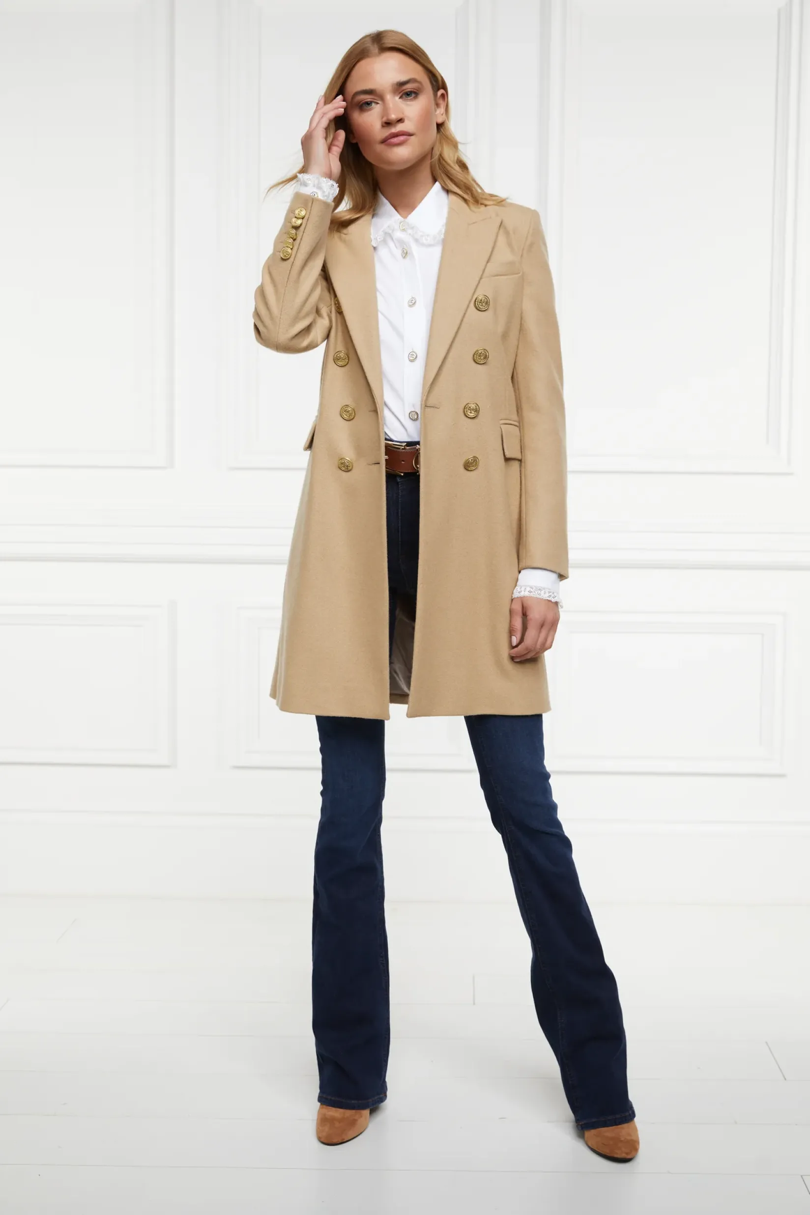 Holland Cooper Coats|In Stock Tailoring-Knightsbridge Coat Camel