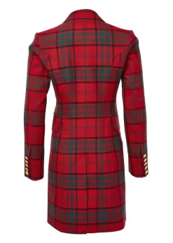 Holland Cooper Coats|In Stock Tailoring-Knightsbridge Coat Red Tartan