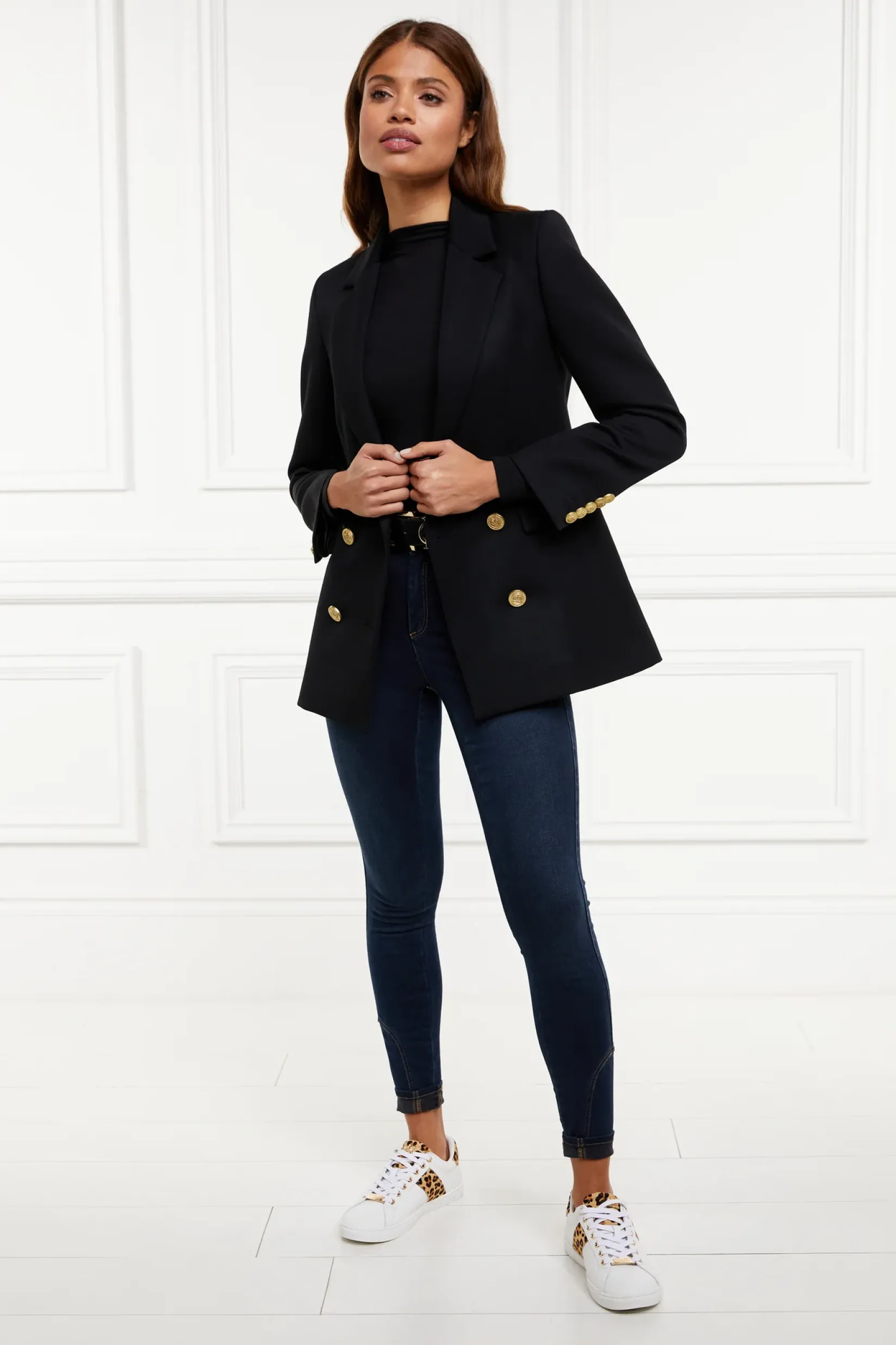 Holland Cooper Trainers|Footwear-Knightsbridge Court Trainer Leopard