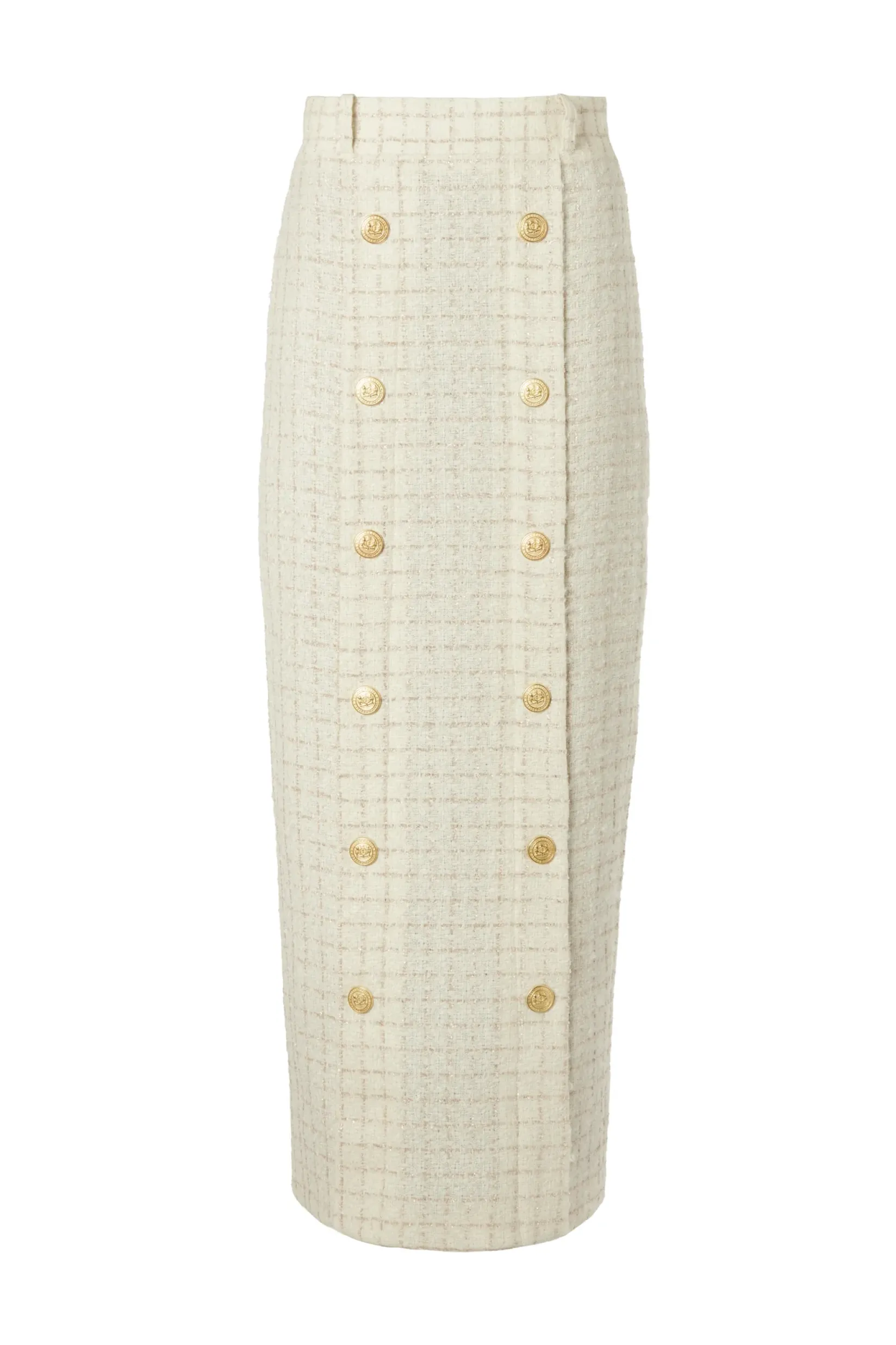 Holland Cooper Skirts|Shop By Product-Knightsbridge Maxi Skirt Ivory Sparkle Tweed