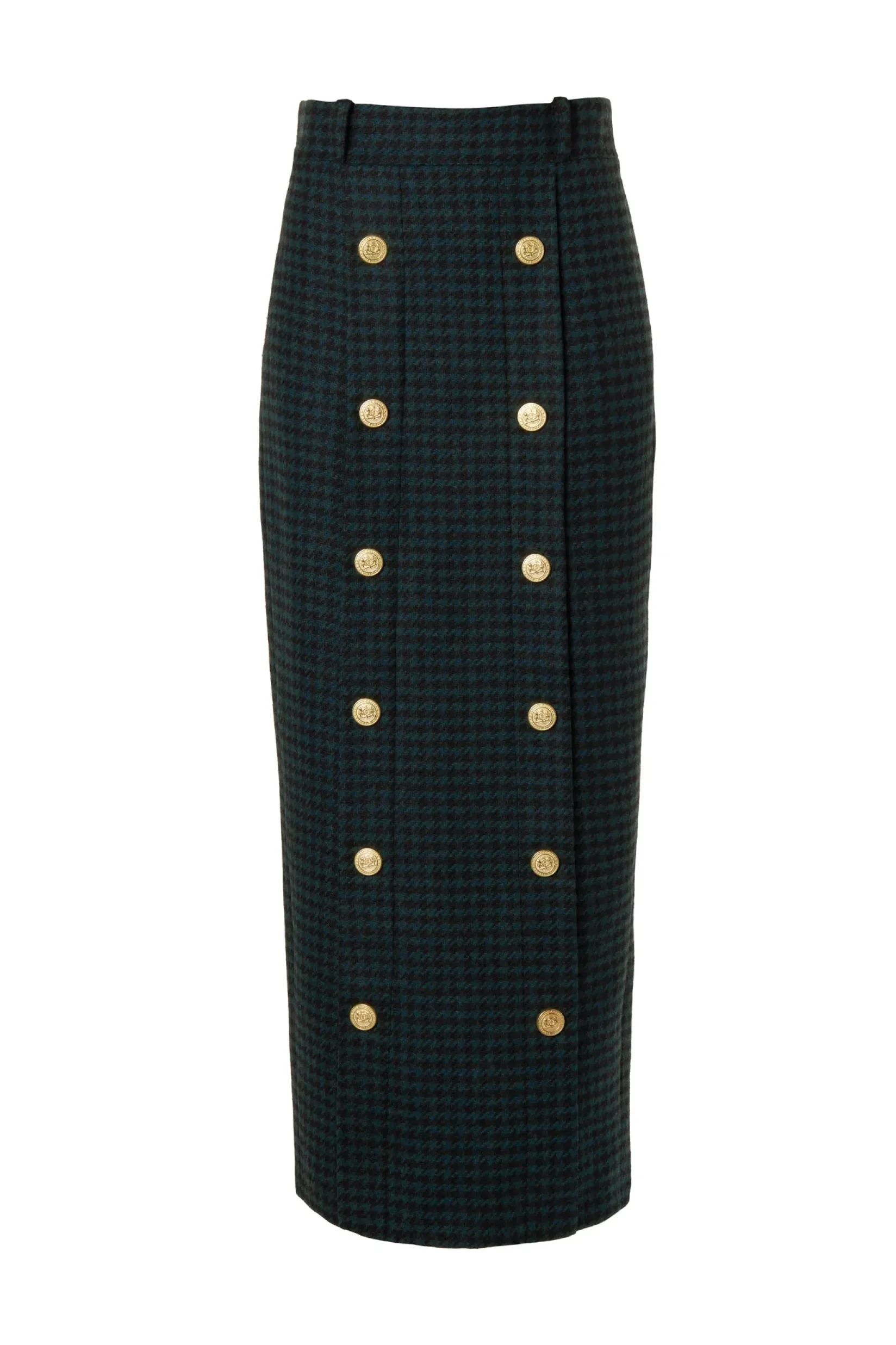 Holland Cooper Skirts|Shop By Product-Knightsbridge Maxi Skirt Emerald Houndstooth