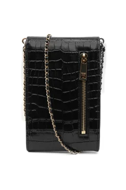 Holland Cooper The Perfect Gesture|Crossbody Bags-Knightsbridge Phone Pouch Black Croc
