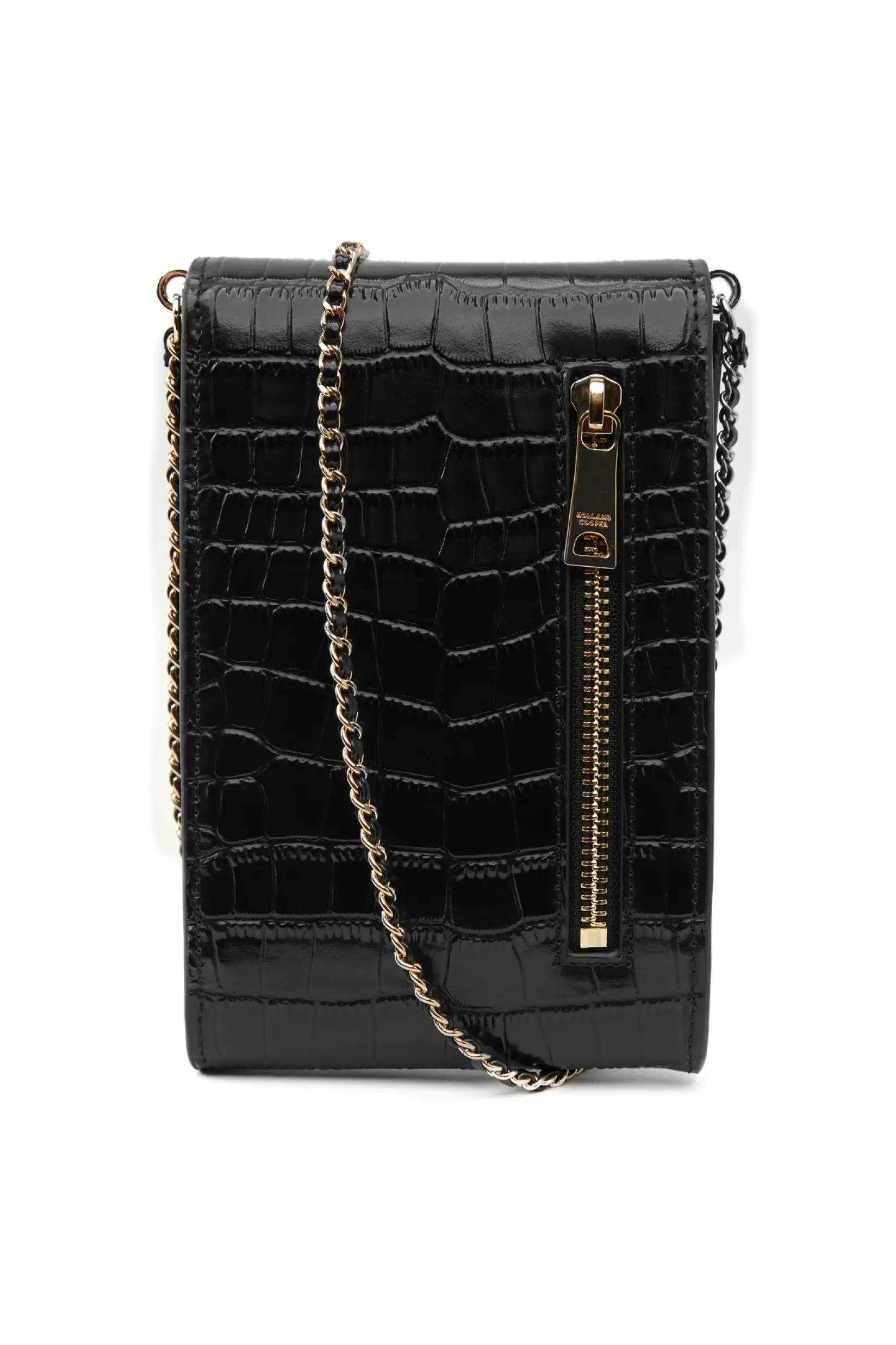 Holland Cooper The Perfect Gesture|Crossbody Bags-Knightsbridge Phone Pouch Black Croc