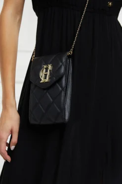 Holland Cooper The Perfect Gesture|Gifts For Her-Knightsbridge Phone Pouch Black Quilted