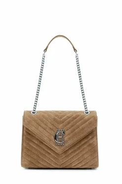 Holland Cooper Shoulder Bags|Bags-Knightsbridge Shoulder Bag Taupe Suede