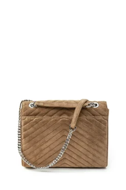 Holland Cooper Shoulder Bags|Bags-Knightsbridge Shoulder Bag Taupe Suede