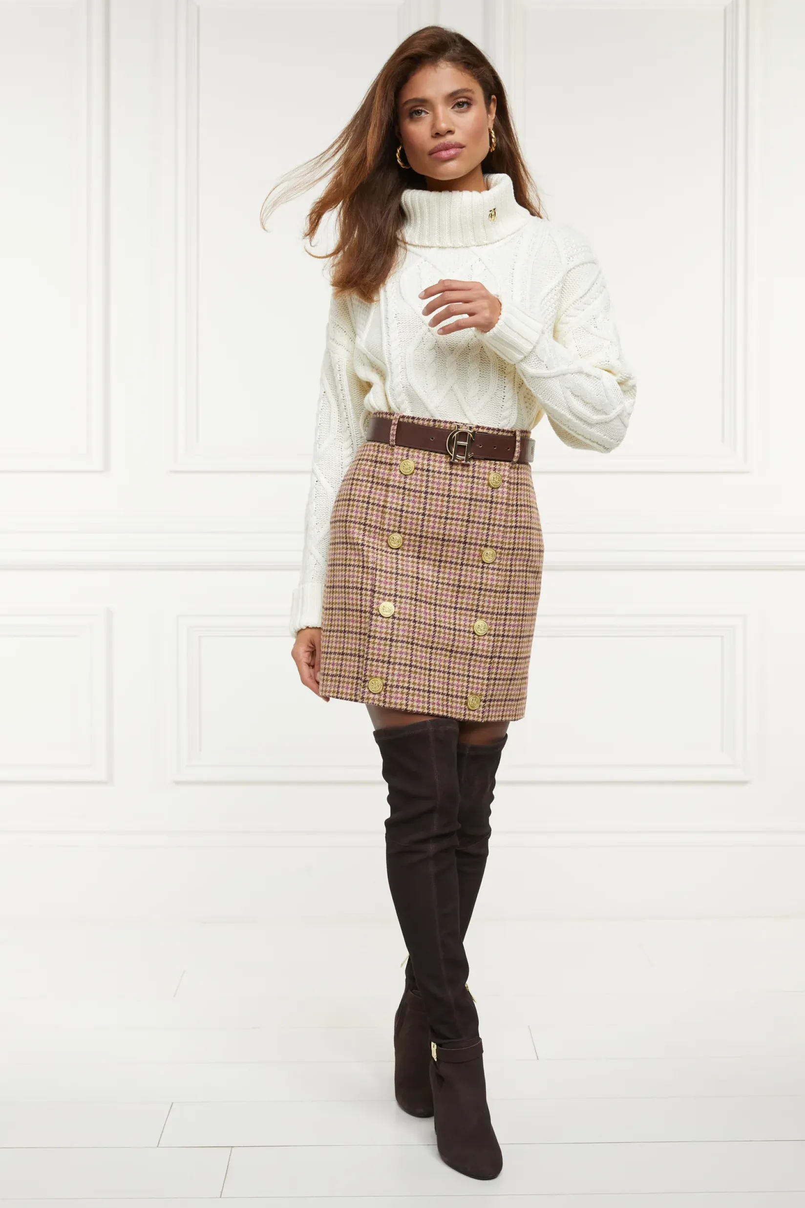 Holland Cooper Gifts For Her|Skirts-Knightsbridge Skirt Sudeley Pink