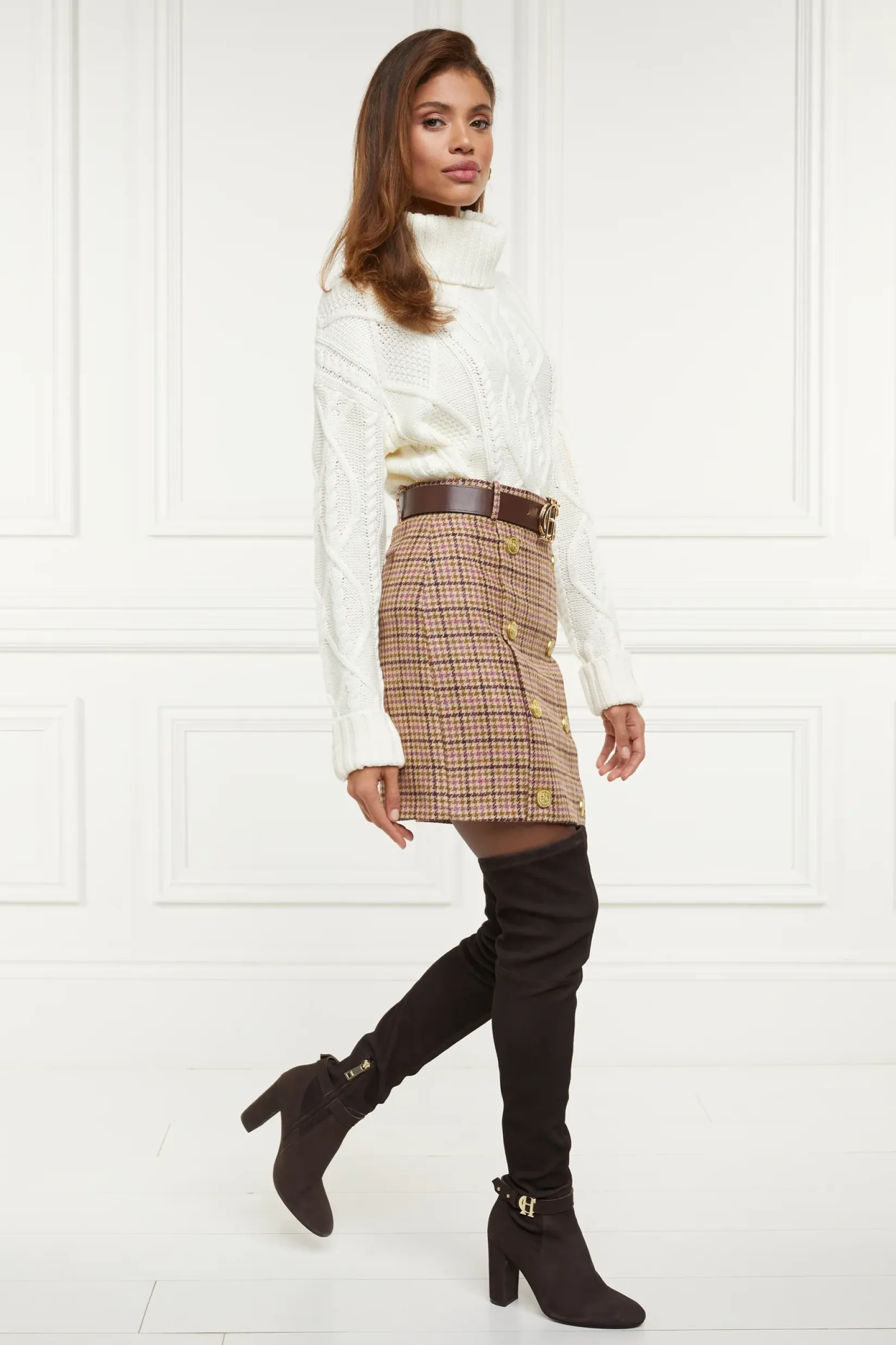 Holland Cooper Gifts For Her|Skirts-Knightsbridge Skirt Sudeley Pink