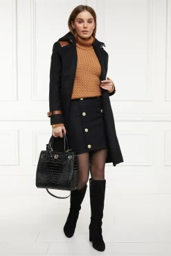 Holland Cooper Skirts|In Stock Tailoring-Knightsbridge Skirt Soft Black Tan