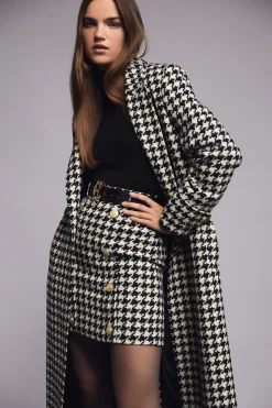 Holland Cooper Skirts-Knightsbridge Skirt Large Scale Houndstooth