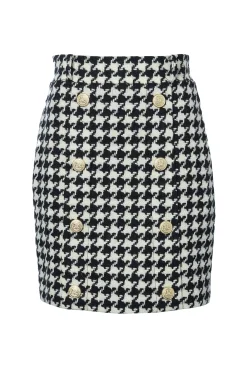 Holland Cooper Skirts-Knightsbridge Skirt Large Scale Houndstooth