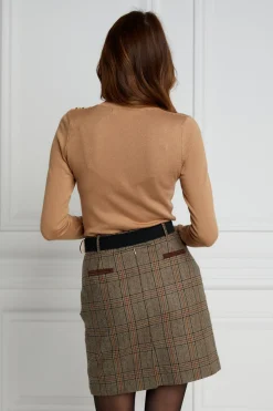 Holland Cooper Skirts-Knightsbridge Skirt Bourbon Tweed
