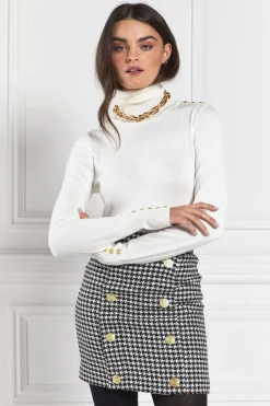 Holland Cooper Skirts|The Date Night Edit-Knightsbridge Skirt Houndstooth
