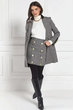 Holland Cooper Skirts|The Date Night Edit-Knightsbridge Skirt Houndstooth