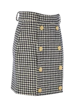 Holland Cooper Skirts|The Date Night Edit-Knightsbridge Skirt Houndstooth