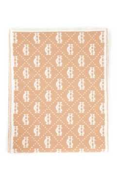 Holland Cooper The Perfect Gesture|Gifts For Him-Lightweight Monogram Scarf Camel Cream