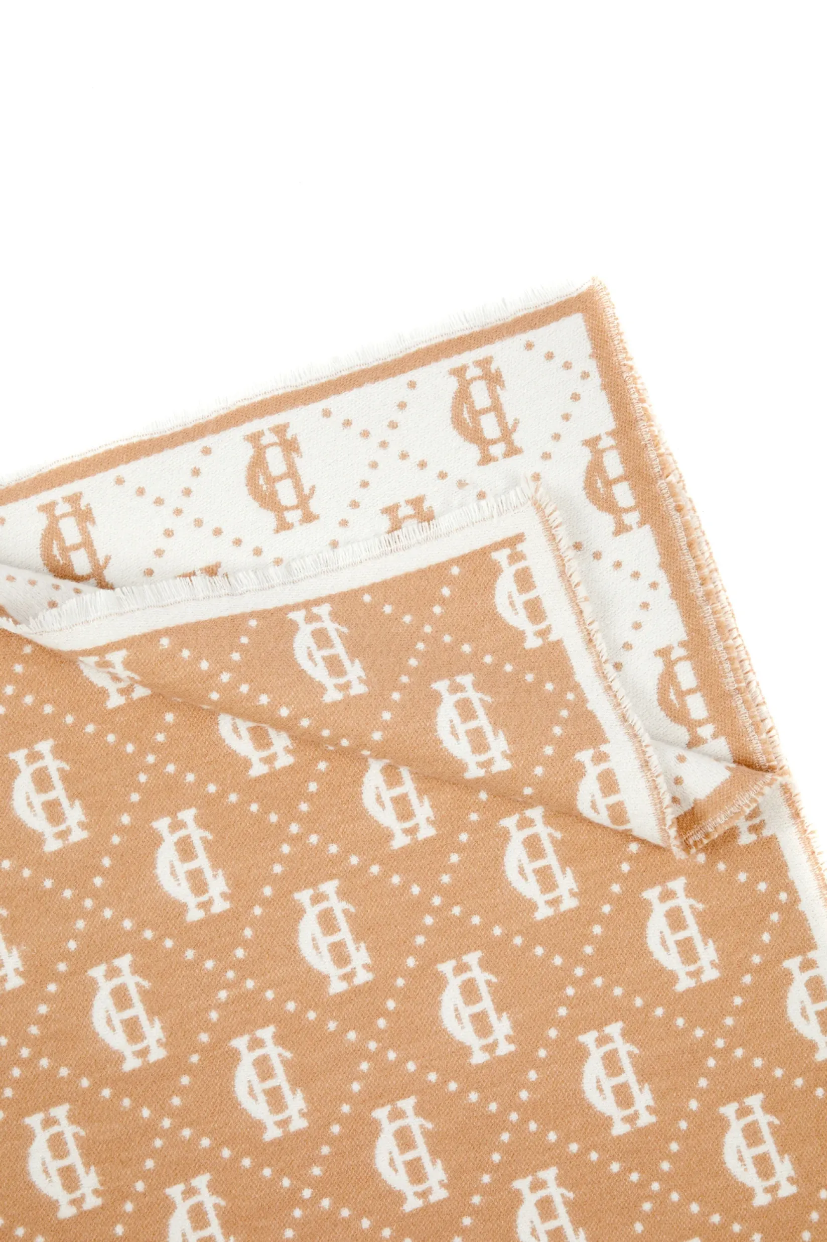 Holland Cooper The Perfect Gesture|Gifts For Him-Lightweight Monogram Scarf Camel Cream