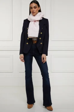 Holland Cooper The Perfect Gesture|Accessories-Lightweight Monogram Scarf Cream Soft Pink