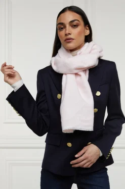 Holland Cooper The Perfect Gesture|Accessories-Lightweight Monogram Scarf Cream Soft Pink