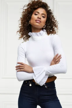 Holland Cooper Tops|Country Collection-Lilibet Jersey Tee White