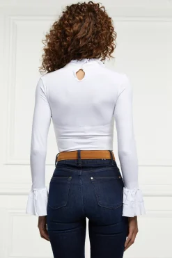 Holland Cooper Tops|Country Collection-Lilibet Jersey Tee White