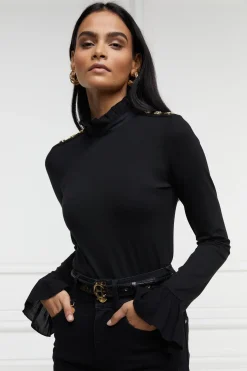 Holland Cooper Tops|Workwear Wardrobe-Lilibet Jersey Tee Black