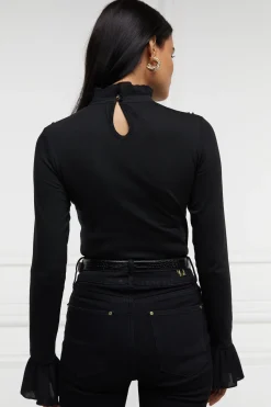Holland Cooper Tops|Workwear Wardrobe-Lilibet Jersey Tee Black