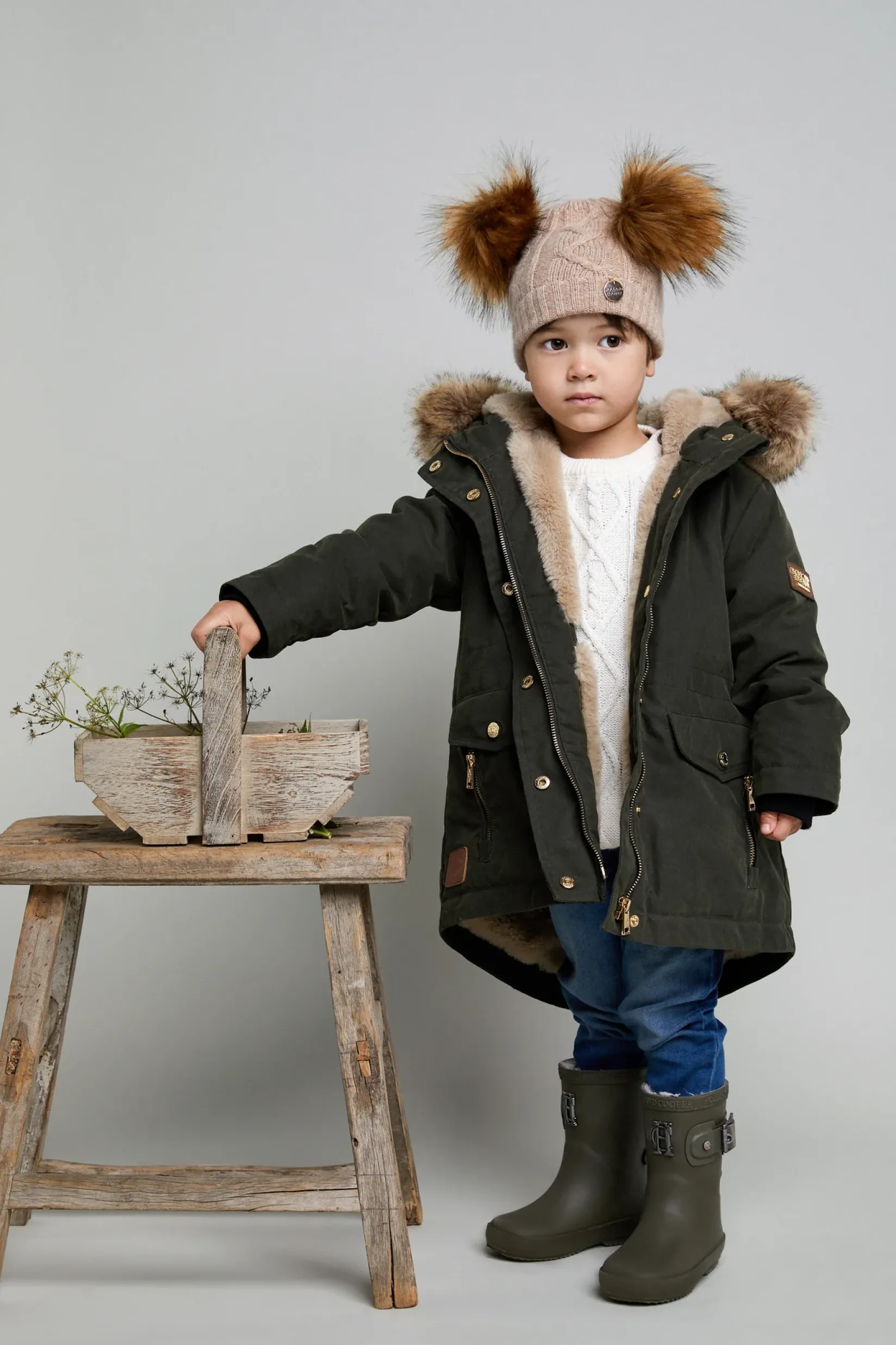 Holland Cooper Little Gifting|The Wellie Den-Little Wellie - Toddler Dinosaur Green
