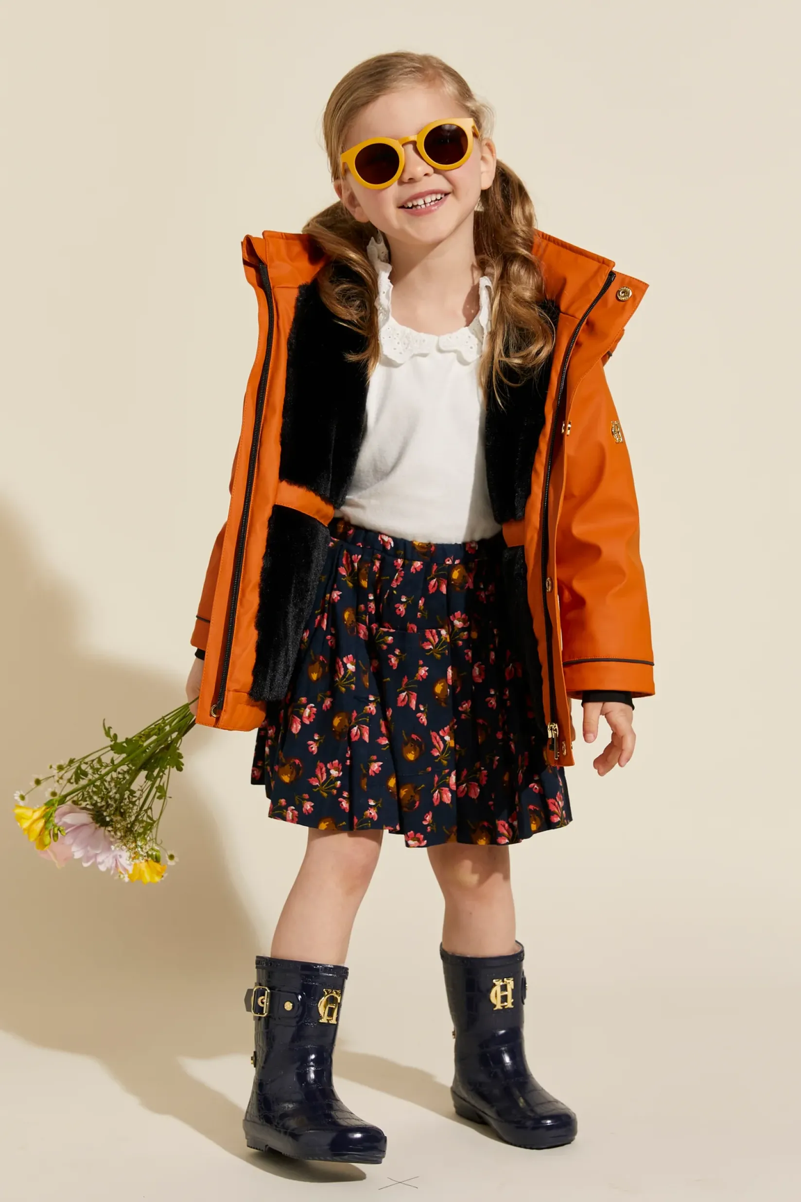 Holland Cooper Little Gifting|The Wellie Den-Little Wellie - Toddler Midnight Feast Navy Croc
