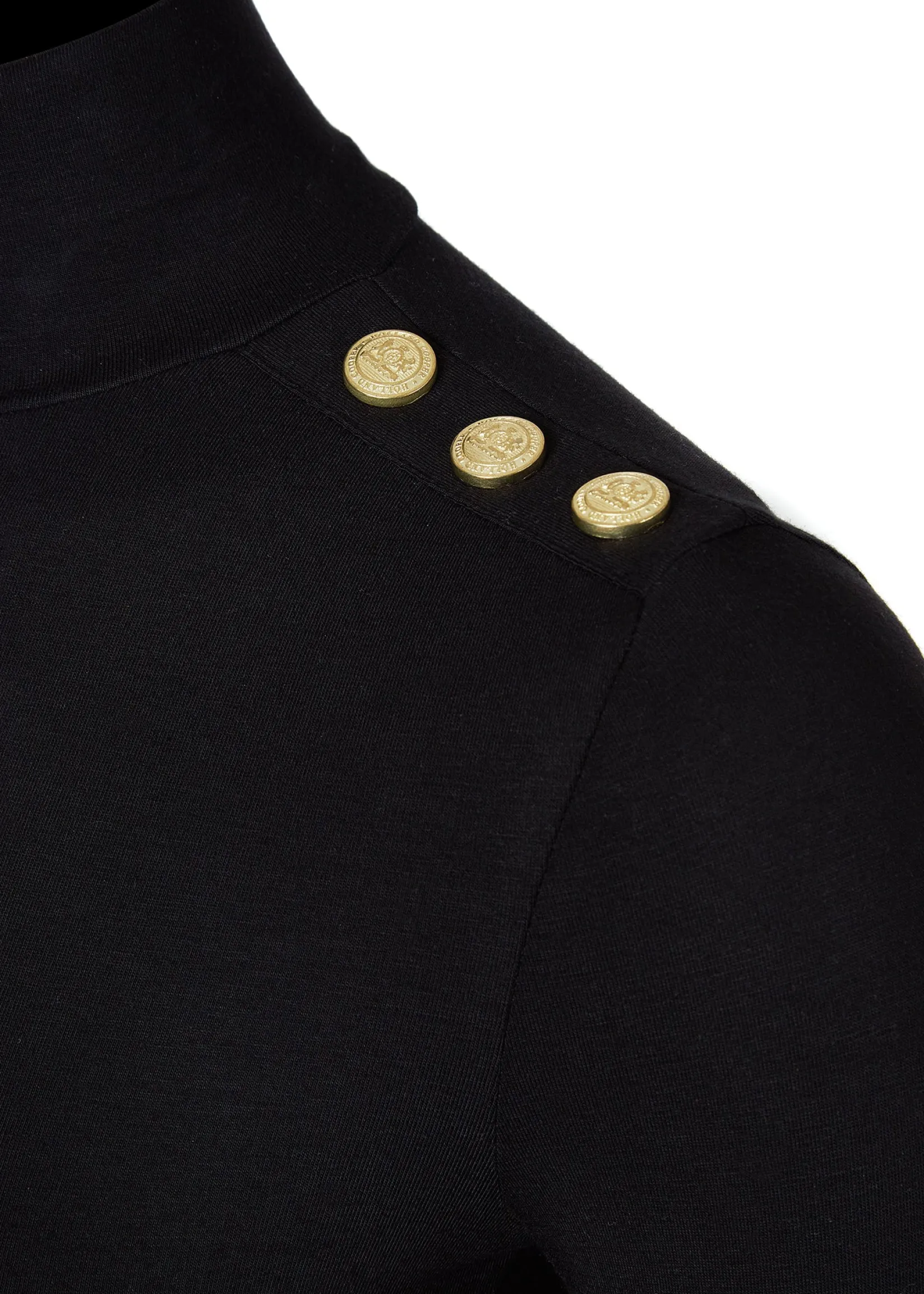 Holland Cooper Bodysuits|Workwear Wardrobe-Long Sleeve Bodysuit Black