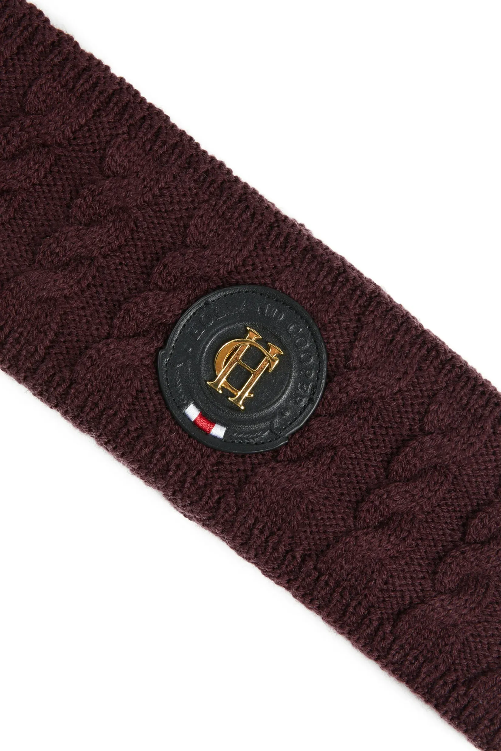 Holland Cooper Headwear|Accessories-Luxe Cable Knit Headband Mulberry