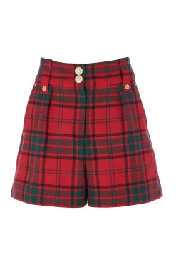 Holland Cooper Shorts|In Stock Tailoring-Luxe Tailored Short Red Tartan
