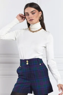 Holland Cooper In Stock Tailoring|Shorts-Luxe Tailored Short Heather Tartan