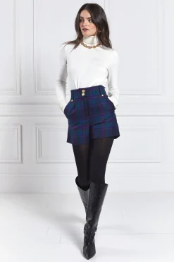 Holland Cooper In Stock Tailoring|Shorts-Luxe Tailored Short Heather Tartan