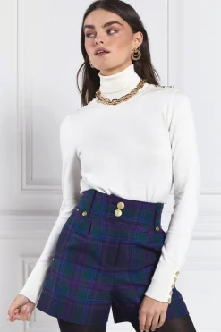 Holland Cooper In Stock Tailoring|Shorts-Luxe Tailored Short Heather Tartan