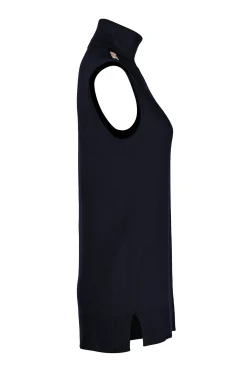 Holland Cooper Knitwear-Luxury Sleeveless Roll Neck Black