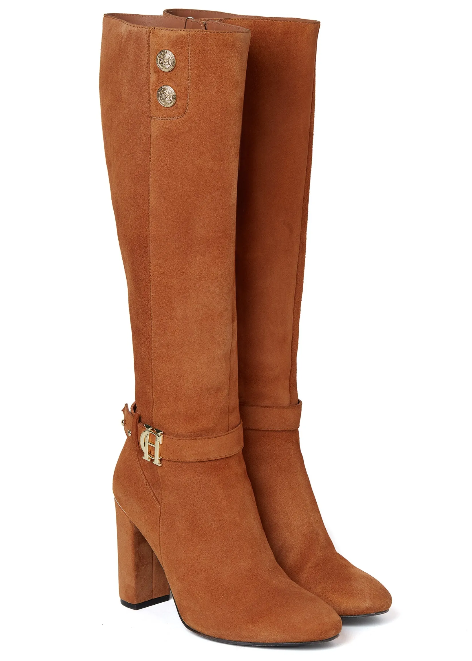 Holland Cooper Gifts For Her|Boots-Marlborough Knee Boot Tan