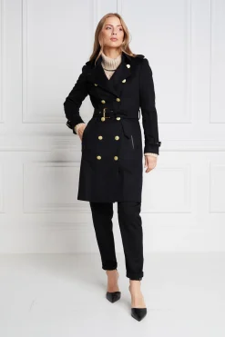 Holland Cooper Trench Coats|Coats-Marlborough Trench Coat Soft Black