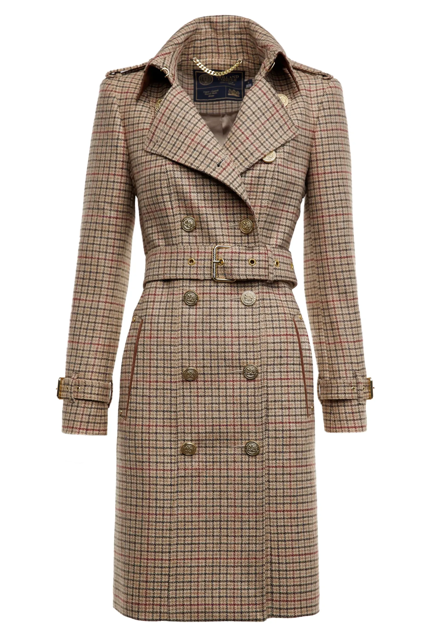 Holland Cooper Trench Coats|Coats-Marlborough Trench Coat Charlton Tweed