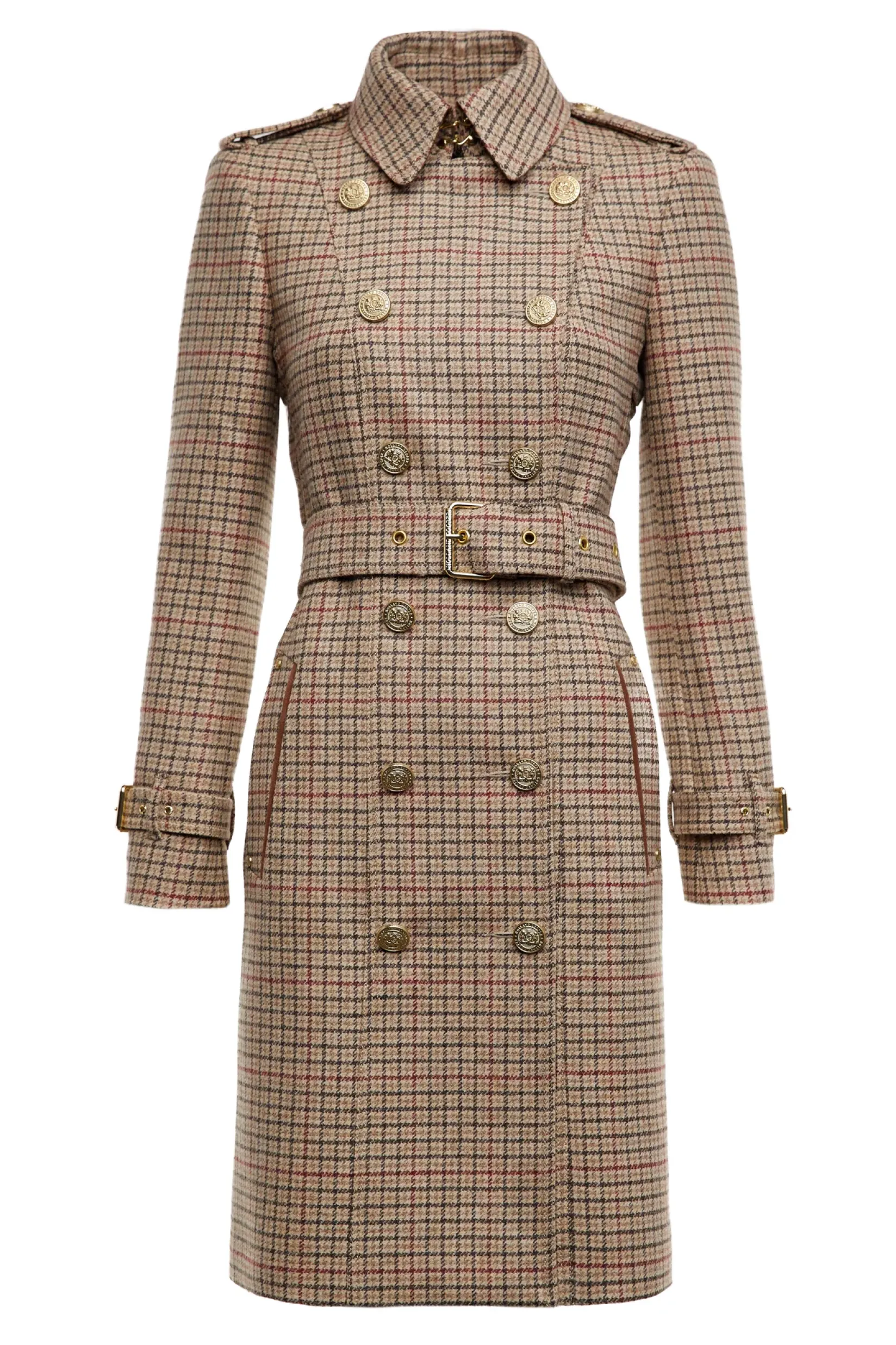 Holland Cooper Trench Coats|Coats-Marlborough Trench Coat Charlton Tweed