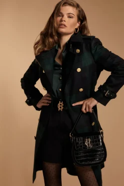 Holland Cooper Trench Coats|Coats-Marlborough Trench Coat Blackwatch