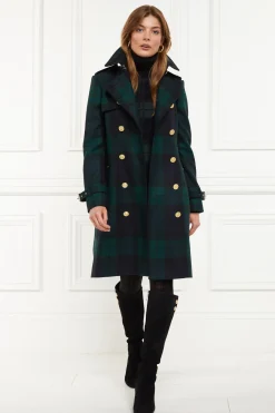 Holland Cooper Trench Coats|Coats-Marlborough Trench Coat Blackwatch